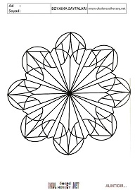 Mandala boyama sayfaları